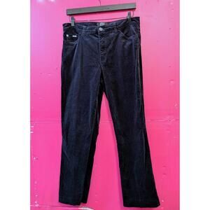 FDJ Women's Navy Corduroy Stretch Pants 10 Straight Leg